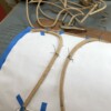 I scaled and printed drawings from my 3DS model, then draped them over bend wire mesh. This way I got the compound curves that make up the forms.
