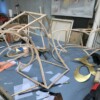 The small gold pieces are gold leaf applied to aluminum