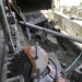 Rented this concrete saw to make the cuts through the poured foundation wall for the studio. space is now contiguous