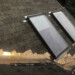I opted for a cricket in the roof rather than move a window. It needed some serious copper flashing. Hasn't leaked.