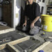 Frederic an I laid tiles for three weeks