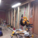 Before the block wall could come out I had to put up a few braces. It's a supporting wall.
