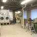 This part of the shop doubles as laundry room